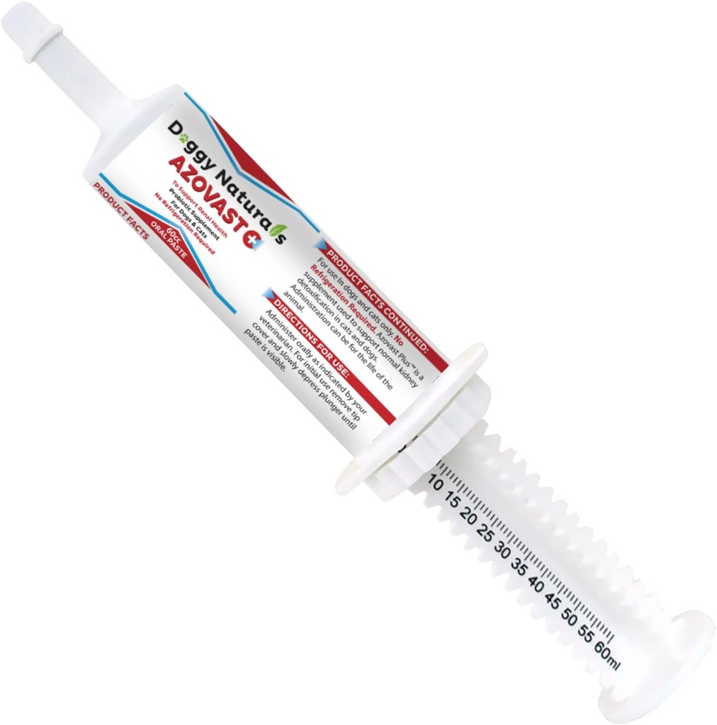 アゾバストプラス 犬と猫のための腎臓の健康のサプリメント, 経口ペースト (60 cc) - 冷凍は必要ありません - キドニー機能をサポートし、腎毒素チキンフレーバーを管理するのに役立ちます(米国で製造)