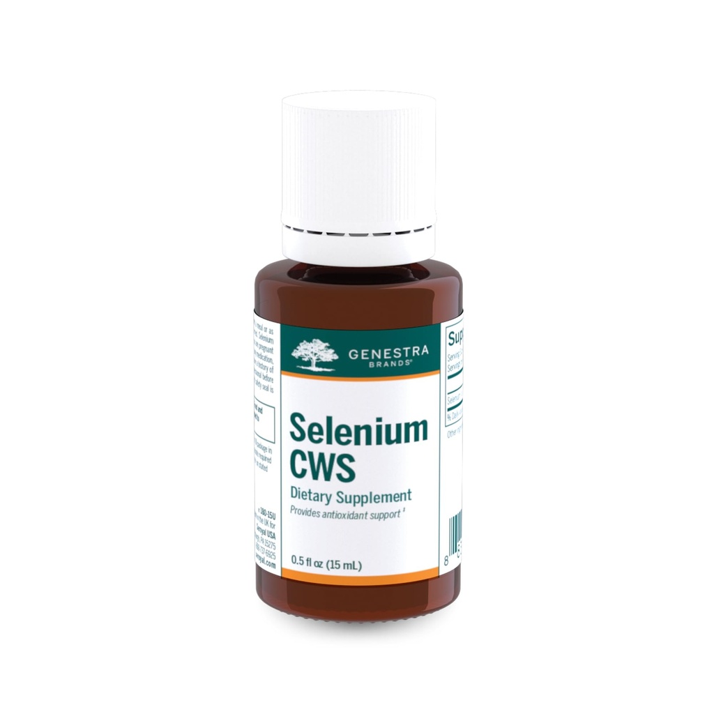 GenestraブランドSelenium CWS | 酸化防止栄養サポートは、酸化ストレスから保護するのに役立ちます | 0.5 fl. oz.