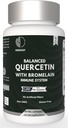500mg Quercetin with Bromelain カプセル: 呼吸サポート非GMO | グルテンフリー | サポート 全体的な健康及び井戸のビーイング(60カプセル)