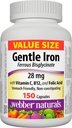 ビタミンC、B12および葉酸、28 mg、150カプセル、胃フレンドリー、非便秘、鉄欠乏性貧血を防ぐのに役立ちます