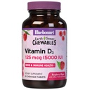 Bluebonnet栄養の地球の甘いビタミンD3 5000 IUのChewableタブレット、筋肉及び骨格の成長の援助、非GMO、グルテンフリー及び大豆及びミルクは、コシャ、ラズベリー、白、90の計算を放します