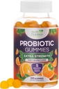 Probiotic Gummies 5 Billion CFU - 女性のための消化の健康とガット サポート ガミー、男性、&キッズ、免疫サポートのための毎日のプロバイオティクスサプリメント、非GMO、ビーガン、120グミー