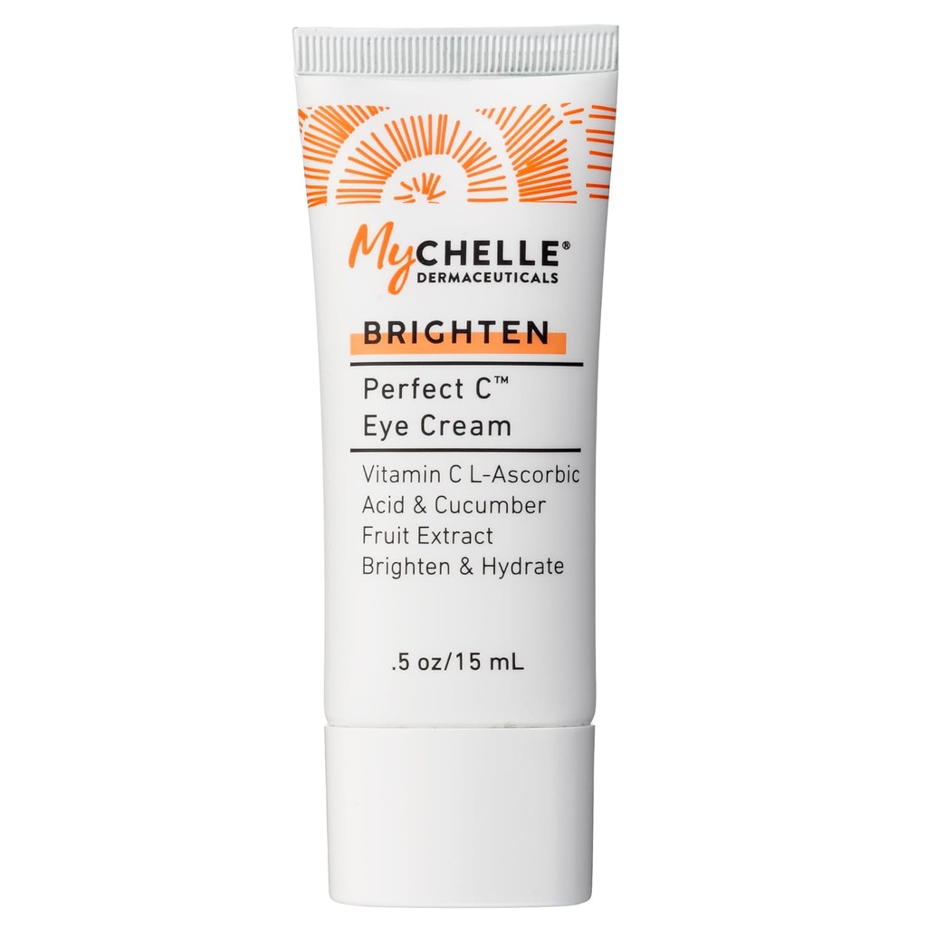 MyCHELLE DermaceuticalsパーフェクトCアイクリーム - ビタミンCと植物幹細胞のダークサークルとパフィネスのためのアイクリーム - 老化、ファインライン、しわ、0.51 Fl Oz(パッケージ1)