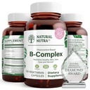 Niacin、葉酸塩、Theamin、Biotin、サポートNervousシステム健康の自然なNutraのビタミンBの複合体は、Metabolism、皮、目および毛の健康、全食糧補足、120のベジタリアンのカプセルを促進します