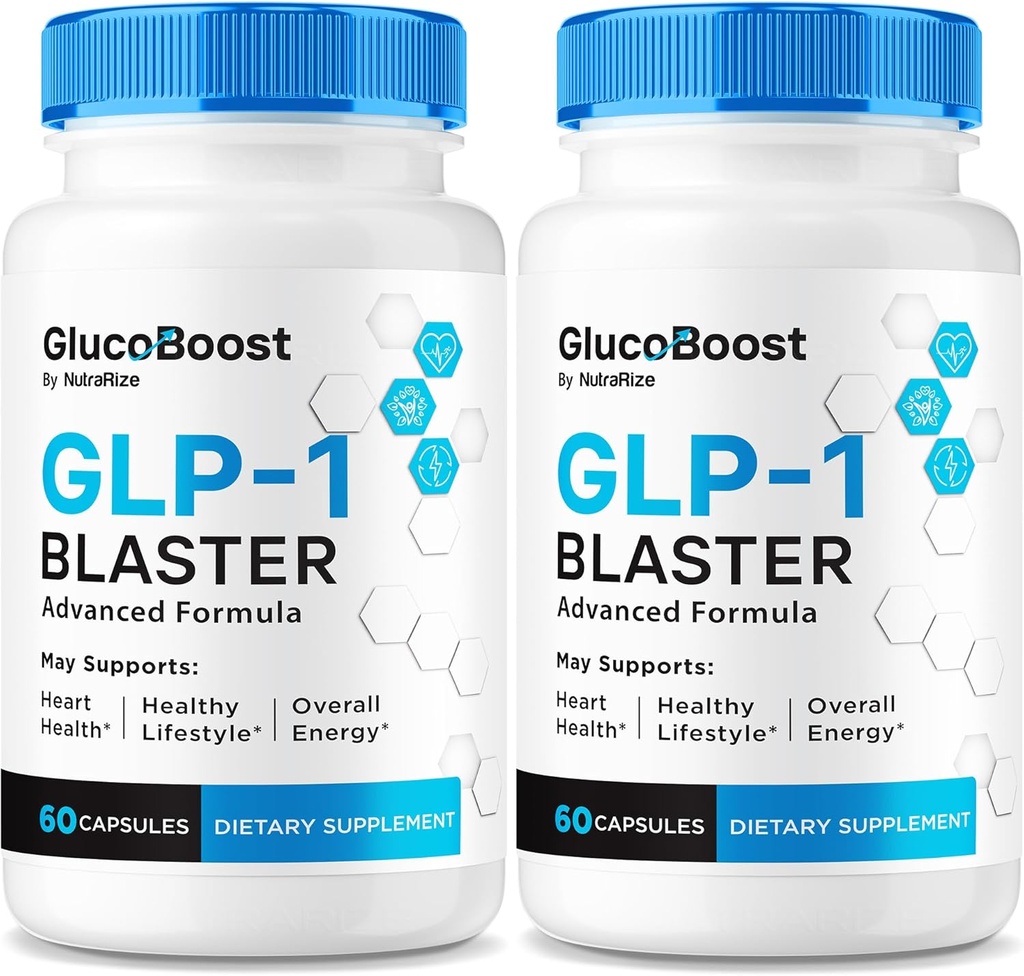 (2パック)GlucoBoostカプセル、公式GlucoBoost GLP-1ブースター、安定した健康的なレベルを維持するためのすべての自然式、プレミアム血液サポートビタミン、Glucoブーストレビュー(120カプセル)