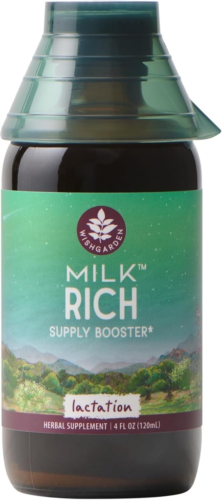 WishGardenハーブミルクは、Goats RueとFenugreekと豊富な - ハーブLactationサポートサプリメント、乳液供給ブーストと乳液供給サプリメントは、ミルクフローの品質と生産を増加させ、4oz