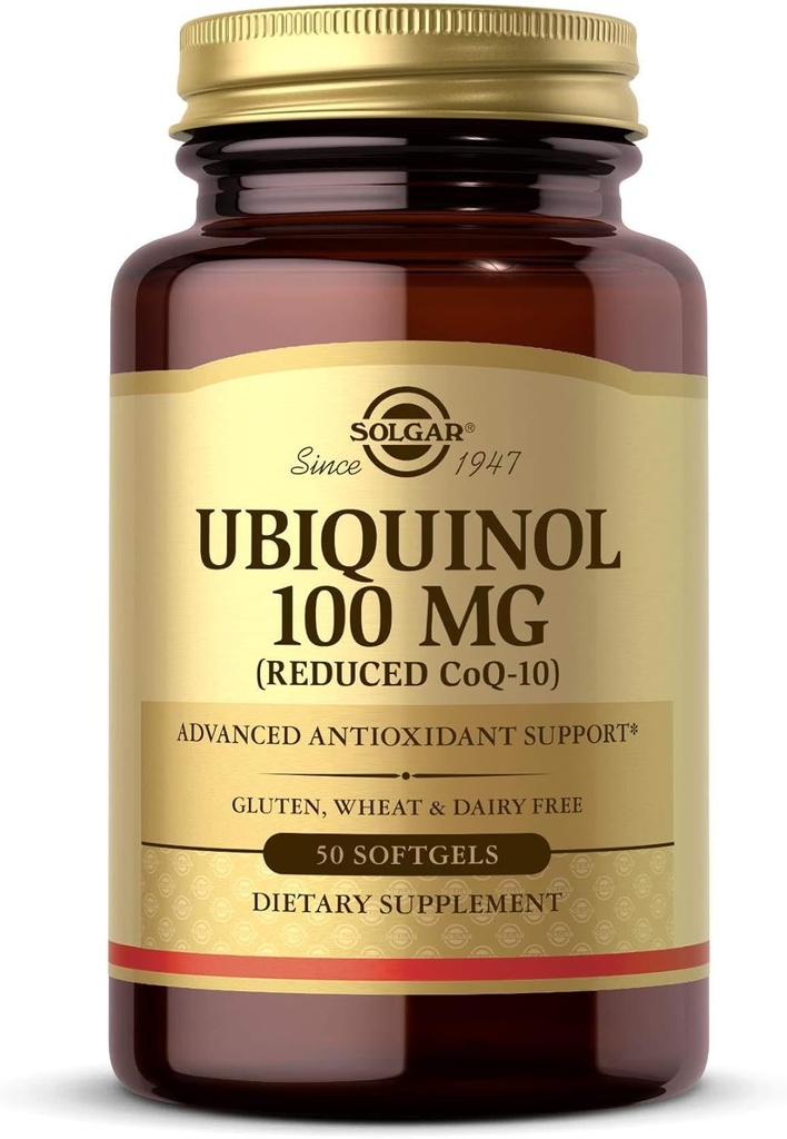 ソルガーUbiquinol 100 mg、50 Softgels - 高度な抗酸化サポート - 減らされた補酵素Q10(CoQ-10) - グルテンフリー、酪農場無料 - 50のサービング、標準包装