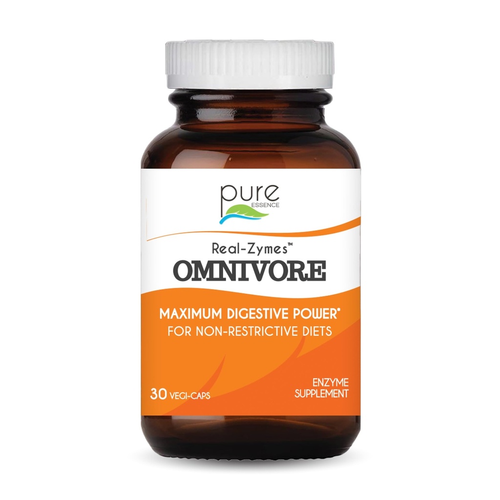 Real-ZymesTM OMNIVORE より良い消化のためのプロバイオティクスと消化酵素のサプリメント - ブロッティング、ガス、ベッチ、Diarrhea、便秘、IBSなどの救済のための自然なサポート - 30キャップ