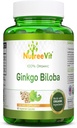 NutreeVit Ginkgo Biloba Herbal Supplement Capsules (60 Count)