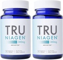 抗老化および細胞再生のためのTRU NIAGENの特許を取られたNADの補足、300mg Niagen、30のサービング サポート 細胞エネルギー、頭脳、筋肉  ニコチンアミドの肋骨(NR) 取る 1 日 | 2 本のびん