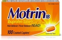Motrin IBの痛みのRelieverのレバーの減力剤(NSAID)Ibuprofenのタブレット、100の計算