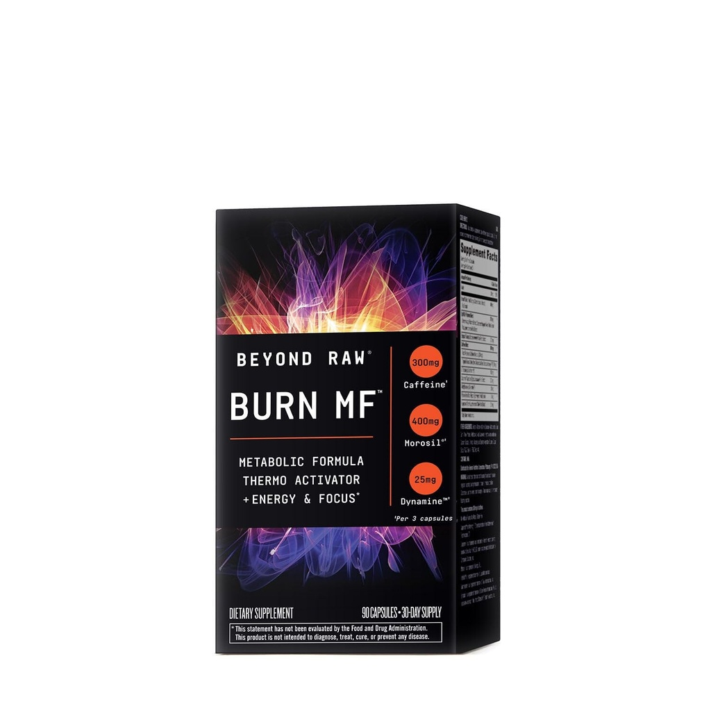 BEYOND RAW Burn MF | メタボリックフォーミュラ・サーモアクティベーター・サポート エネルギー・フォーカス | 90 カウント