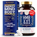 HMBおよびビタミンD3の補足-B-Hydroxy B-Methylbutyrateの人および女性のための1,000のMG HMBの補足カルシウム、ビタミンD 3 -筋肉成長、強さ、性能、回復- 90日、180の帽子。