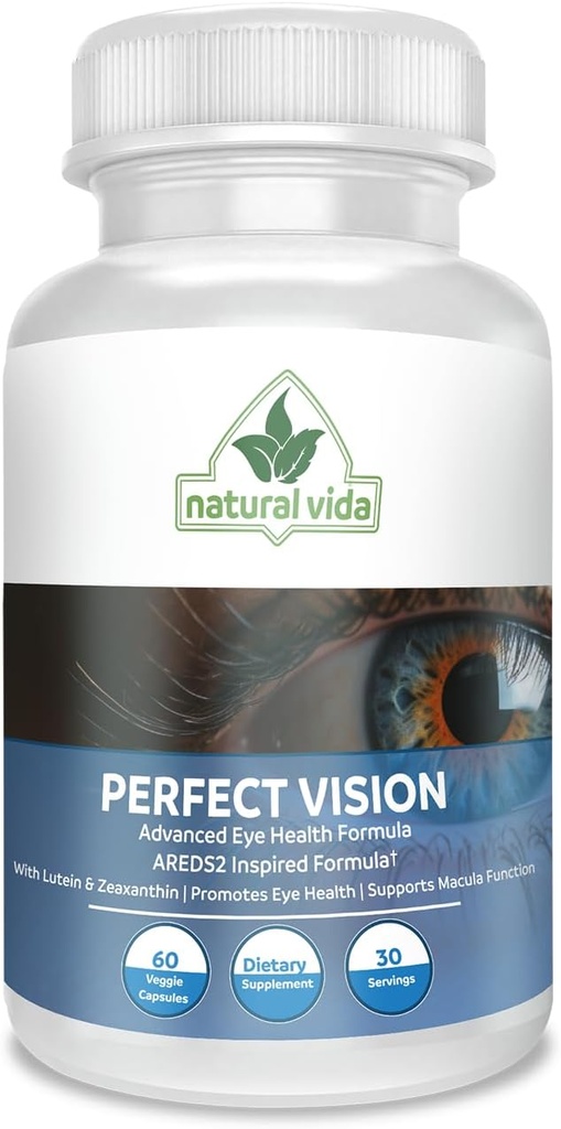 Perfect Vision AREDS2 Inspired Formula - Enhance Vision Supplement - Lutein Zeaxanthin Vision Complex (60 Eye Capsules)