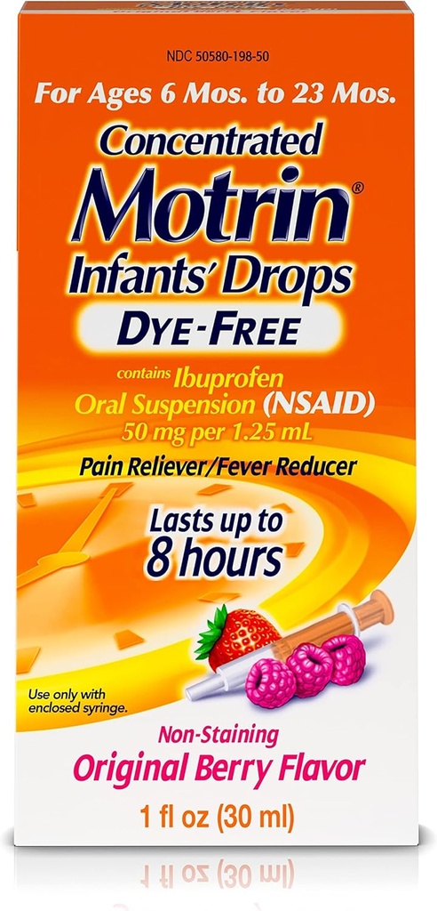 Motrin の象は Ibuprofen、ベリー、1 の fl の液体の薬の低下に集中しました。 oz