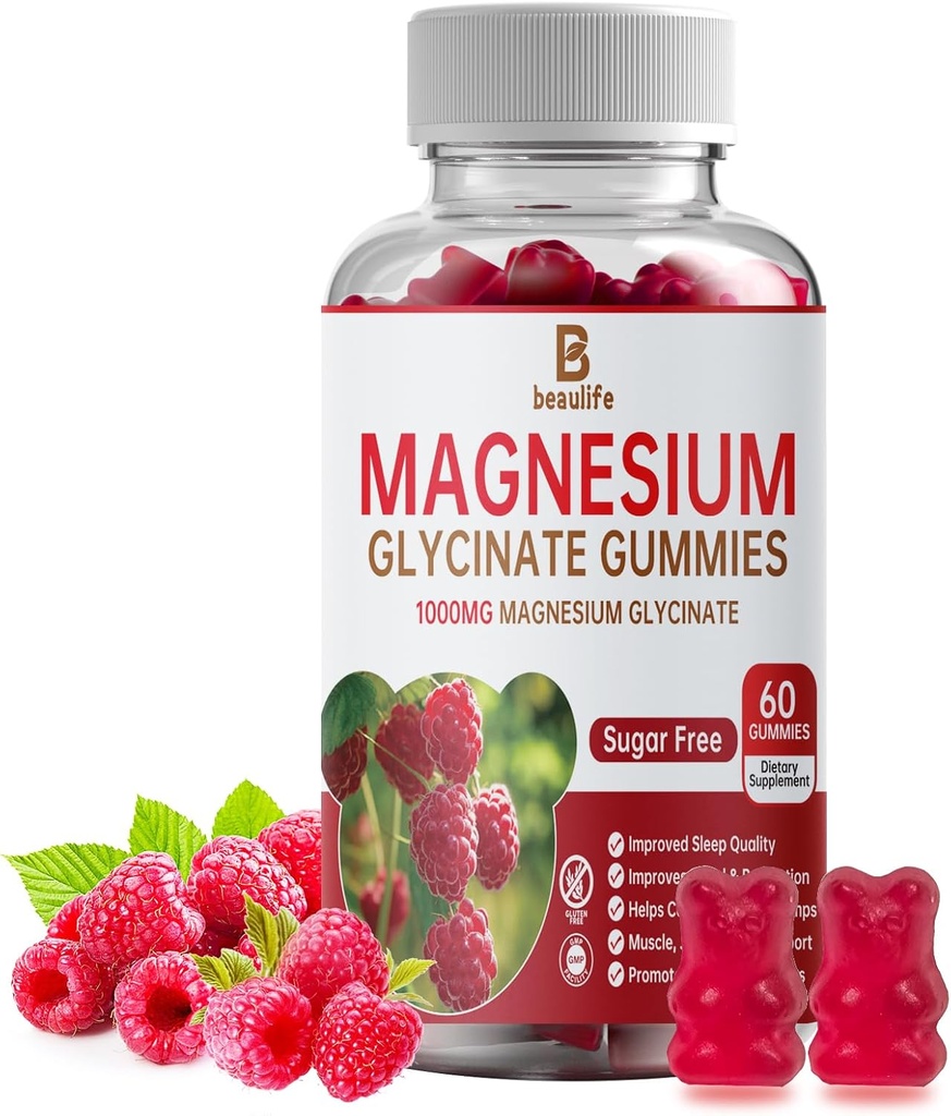 マグネシウムのGlycinateのガミー、マグネシウムの補足、マグネシウムのGlycinate、ビタミンC、D、B12、Calmの気分及び筋肉のための、睡眠、大人のための60のガミー