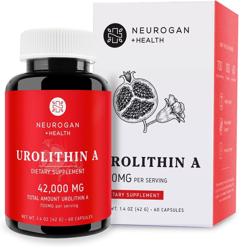Neurogan Urolithin Aの補足のカプセル- 700mg、60 Ct - High-Potency Cellular Health、Pomegranateの混合物-米国で作られた、取る1日