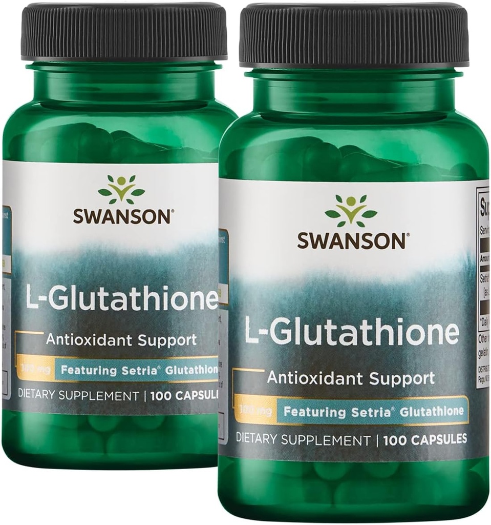 Swansonのアミノ酸L-Glutathione 100のミリグラム200のカプセル2のびん