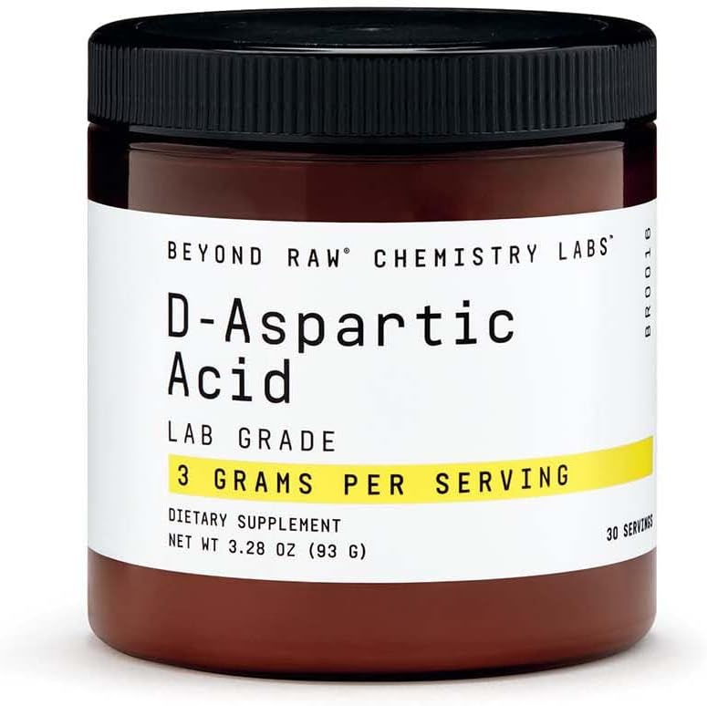 BEYOND RAW Chemistry Labs D-アスパラギン酸パウダー、筋肉の発達と回復、30サービング