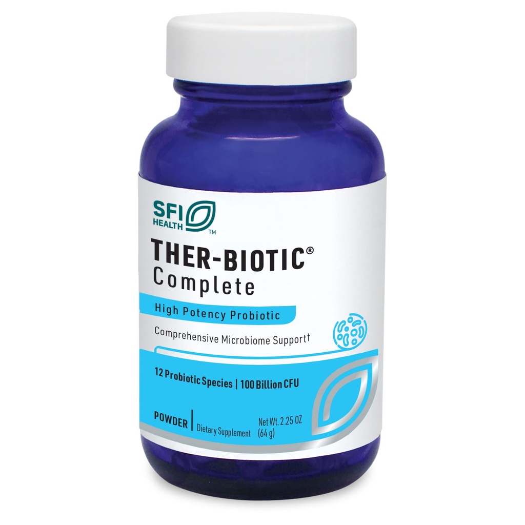Klaire Labs SFI健康Ther-Biotic完全プロバイオティックパウダー - 100 Billion CFU - 消化の健康と免疫サポートのための男性と女性のプロバイオティクス - 乳液フリー、低刺激性(60のサービング、64g)