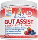 医師 Danielle Gut アシスト - Leaky Gut 修理補足パウダー - グルタミン、アラブノガラクタン、Licorice Root - IBS、Heartburn、Bloating、ガス、便秘、SIBO から、ベリー風味をサポート