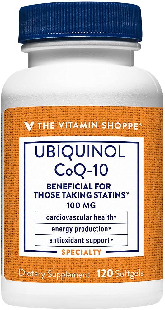 ビタミンショップペUbiquinol CoQ-10 100mg - Statinsを服用している人のための有益な - 心と細胞の健康と健康的なエネルギー生産をサポートし、エッセンシャル抗酸化剤 - 一度毎日(120 Softgels)