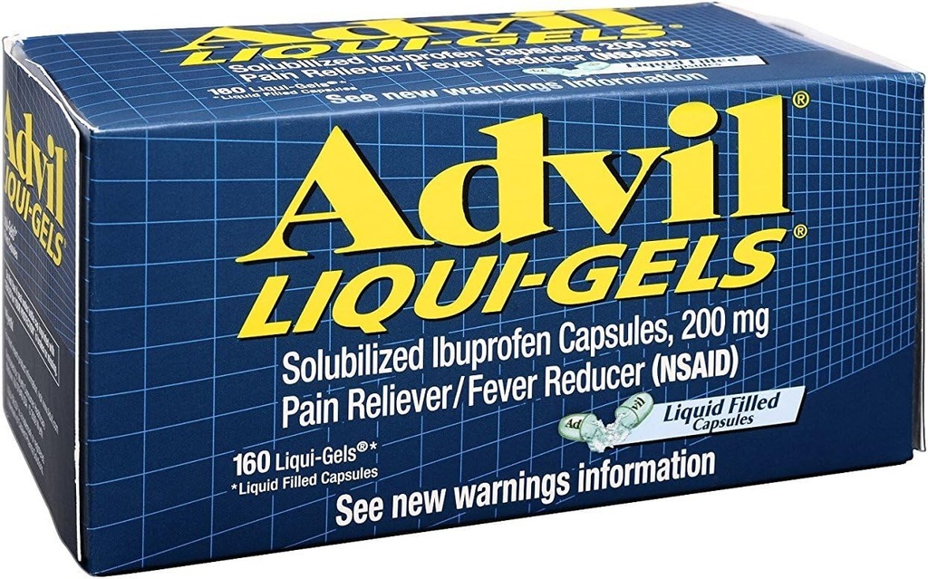 痛みのためのAdvilのAdvilの高度の薬、160の液状ゲル200のmg (3)のパック