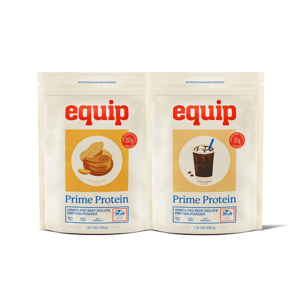 Equip食品プライムプロテインパウダーピーナッツバター&プライムプロテインパウダーアイスコーヒー