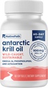 NativePath の円弧オイル - ワイルドキャッチオメガ 3 Krill オイル 500 mg Softgels と EPA、DHA と Astaxanthin - 関節、心臓、脳、免疫のサプリメント - 60 ct - いいえ 魚介の Aftertaste