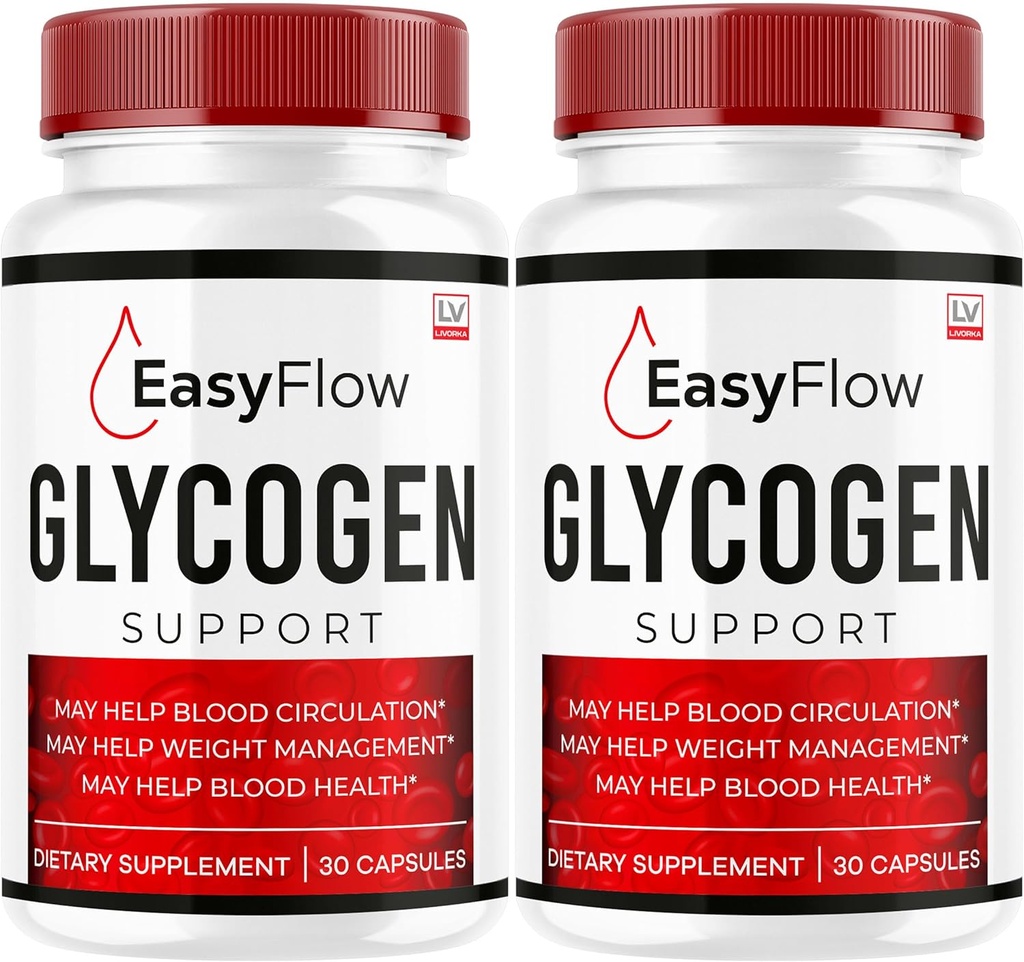 (2パック)簡単なフローグリコゲンサポート - EasyFlow Glycogen、Easy Flow、Easy Flow Glycogenサプリメント、Glycogenサポート簡単なフロー、簡単なフローグリコゲン、Glycogen Easy Flow、60カプセル2ヶ月