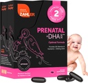 DHAとFollateのZahler Prenatalビタミン - DHAサプリメント&母親と子供のためのプレナタルマルチビタミン - アイアン付きのコッシャープレナタルDHAプレナタルビタミン、前ナタールSoftgels(120カウント)