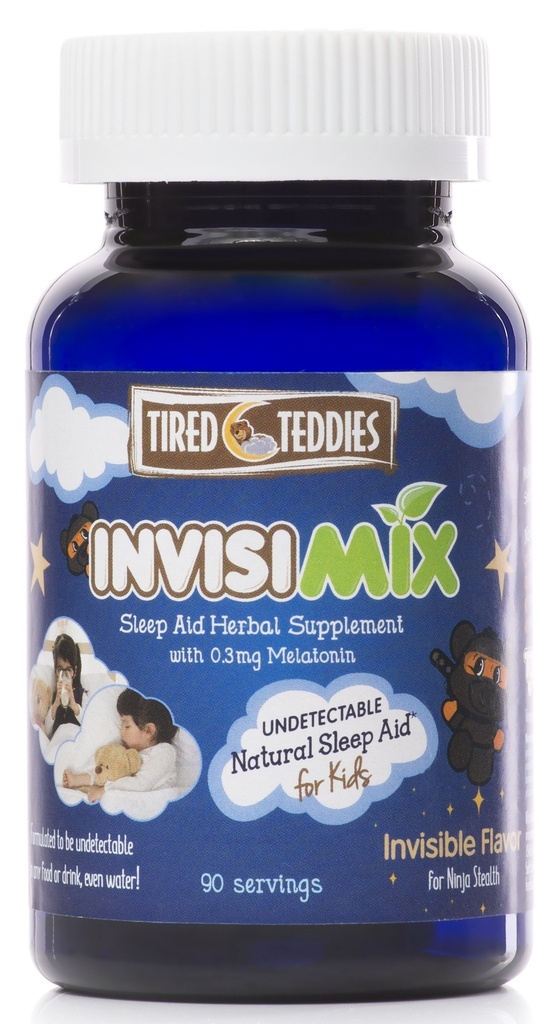 InvisiMixの低い線量のMelatonin 300のmcg -子供の年齢2+、90のサービングのための味がない質のない質の粉の液体の混合物