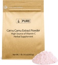 PURE ORIGINAL INGREDIENTS Camu (1lb) ビタミンC、ブラジルのスーパーフード、Lab-Verified、非GMO