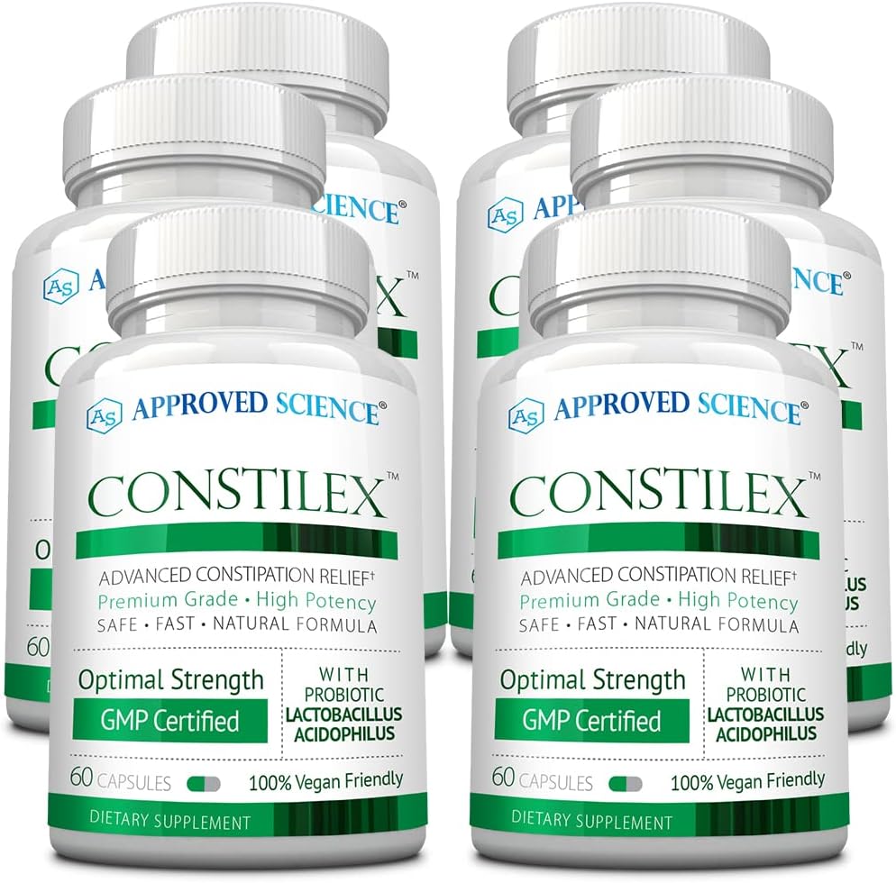 承認された科学Constilex - 将来のエピソードから迅速な便秘救済とサポート - 細菌の健康なレベルを促進し、腸内フローラを強化 - 6ボトル