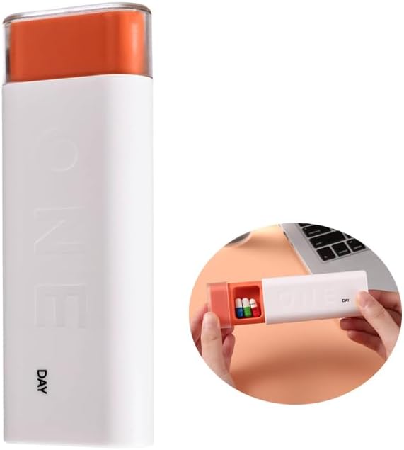 旅行の丸薬のオルガナイザー3日、旅行のための毎日の丸薬箱、かわいい携帯用丸薬の箱の丸薬ディスペンサーの補足のための小型丸薬のホールダー、丸薬、ビタミンおよび薬(白)