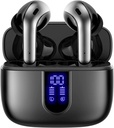 TAGRY Bluetooth ヘッドフォン True Wireless Earbuds 60H Playback LED ワイヤレス充電ケース付きイヤホン IPX5 防水インイヤーイヤホン TV スマートフォン ノートパソコン スポーツ用マイク