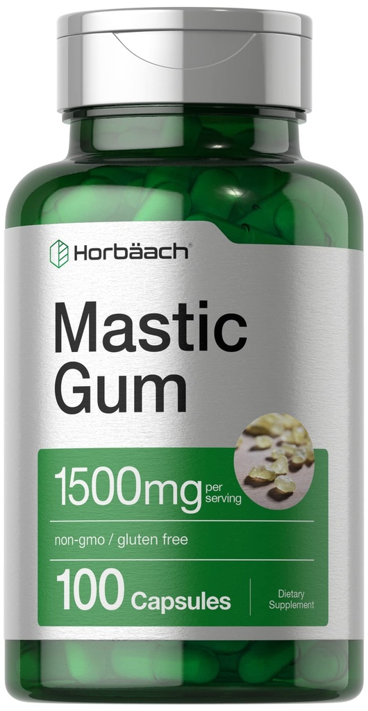 ホアハチマスティックガム | 1500mg | 100カプセル | 非GMO&グルテンフリーサプリメント