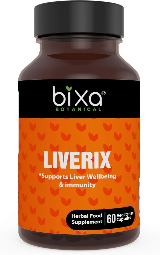 bixa BOTANICAL Liverix カプセル, Guduchi (Giloy), phyllanthus niruri, Kutaki Extract | 60 Veg Capsule (450mg)