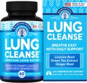 Lungサポートサプリメント - Lungクレンジングとデトックスのための天然カプセル - アメリカ製 - 呼吸器系; Mucusクリア - Lungデトックスのためのビーガンサプリメント; 呼吸サポート - 60カプセル