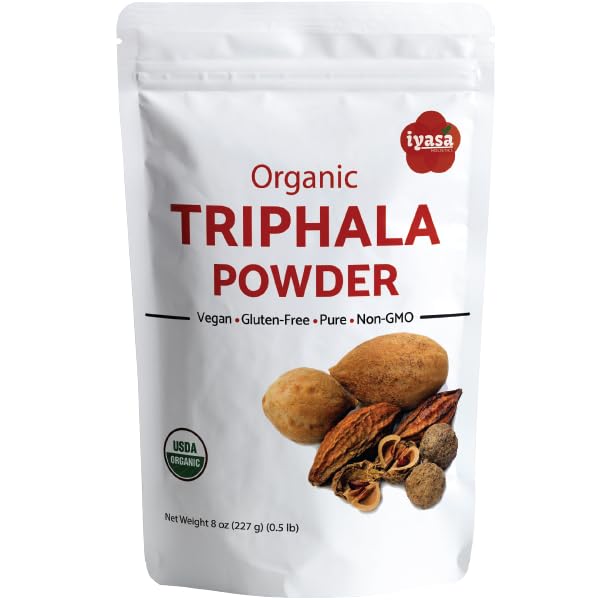 Iyasa Holisticsの有機性 Triphalaの粉、Ayurvedaのスーパーフード、自然なボディDetoxの溶接の洗剤、Herbal Laxativeの8 Ounce 226グラム