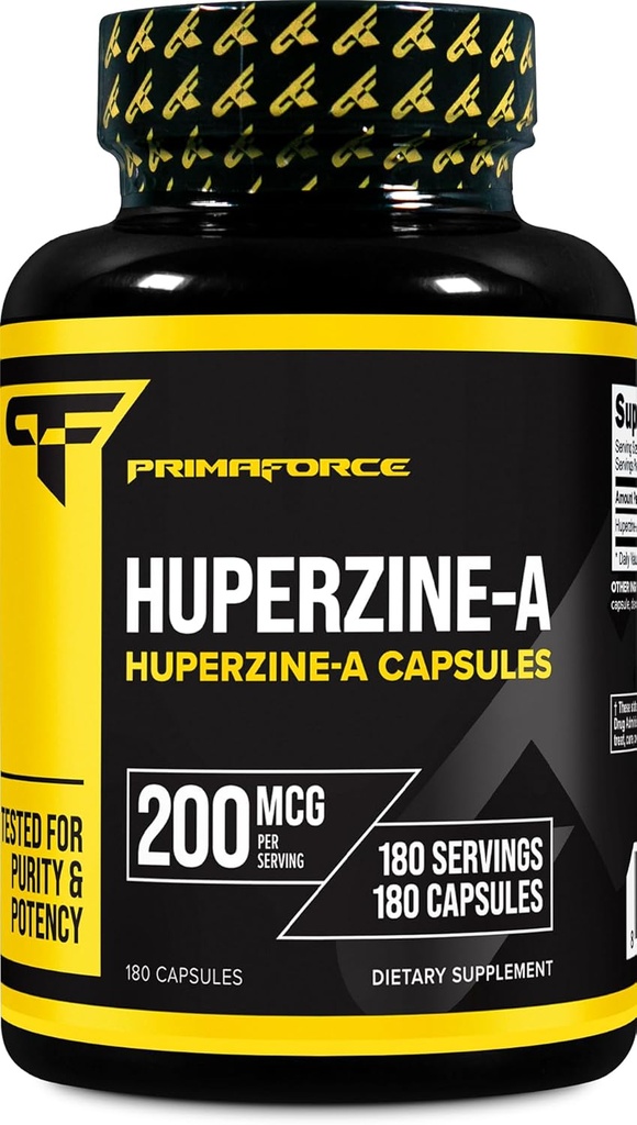 Primaforce Huperzine-Aカプセル(180カプセル、サービングあたり200 mcg) - Huperzine栄養補助食品