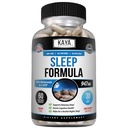 Kaya Naturals - Melatonin - Aidサポートビタミンサプリメント - 睡眠ストレスと気分のサポート - L-Tryptophan、パッションフラワー、アッシュワガンダ、その他 - 60カプセル(60カウント)