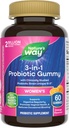 Nature's Way 3-in-1 Women's Probiotic Gummies、Occasional Bloating*、Digestive&Vaginal Health*、臨床的にProbiotic Strain、Gluten Free、オレンジ味付け、60グミ