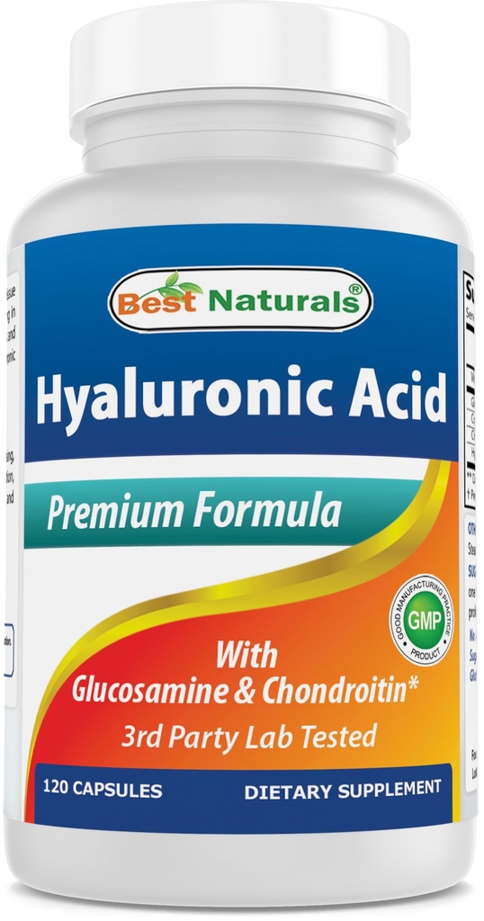 最もよいNaturals Hyaluronic酸100のmg 120のカプセル-サポート健康な接合箇所および若々しい皮 (859375002702)
