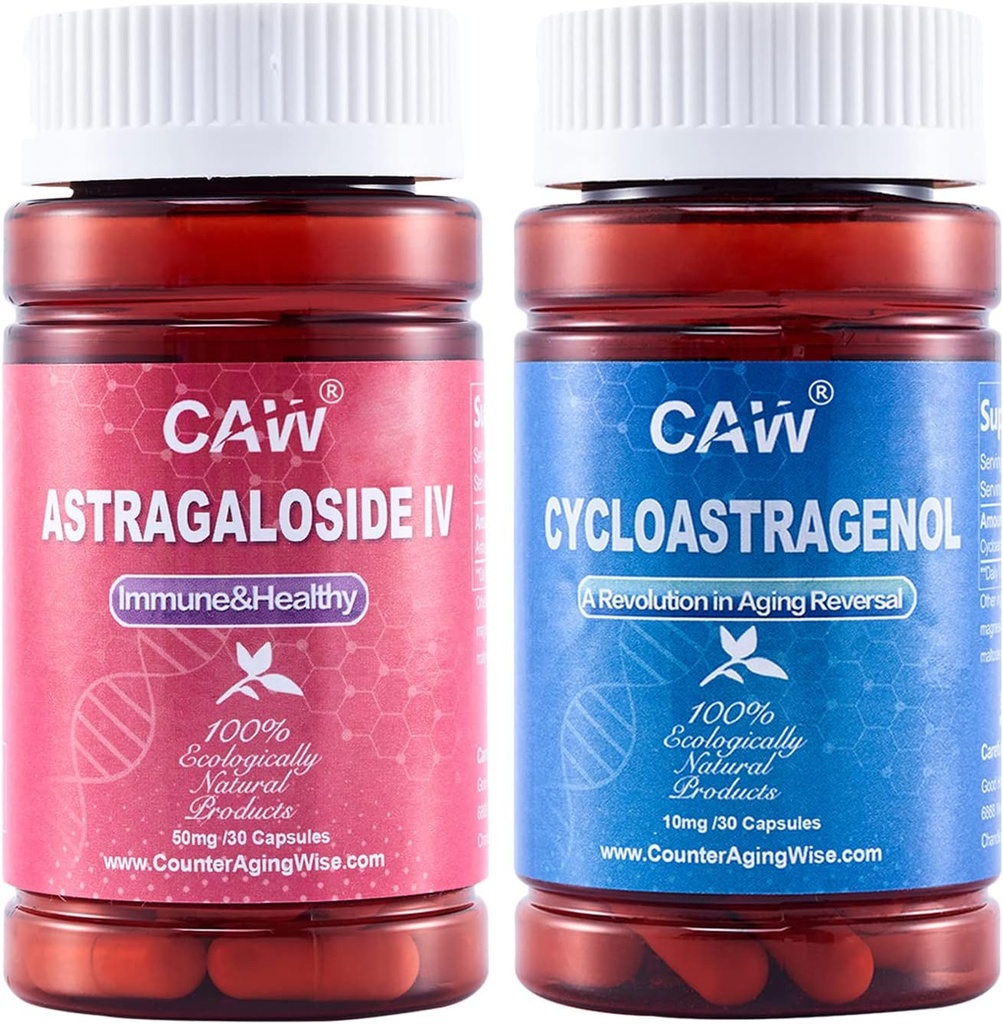CAWのTelomereサポート高吸収のCycloastragenol 10mg 30のカプセルおよびAstragaloside IV 50mg 30のカプセル