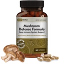 DailyNutraキノコ防衛フォーミュラ - 免疫サポートサプリメント  有機マッシュルーム、お湯抽出 - Reishi、Chaga、Maitake、シイタケ&トルコテール(90カプセル)