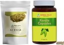 HERBAL HILLS Gurmar TeaパウダーとKarelaカプセルパック2コンボ