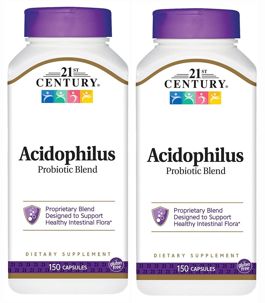 21st世紀のAcdophilusのプロバイオティックのブレンドのカプセル、150計算(2のパック)