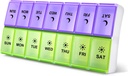大きい丸薬のオルガナイザーを1日、2週1日、AM PM Pillの箱、Pillの容器7日、ビタミンの箱は日を2回します