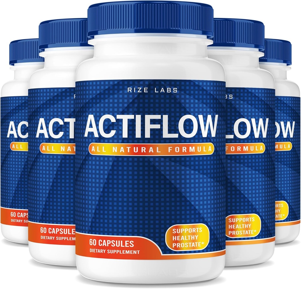 rize ラボ (5 パック) Actiflow カプセル, Actiflow Advancedl Supplement to Improve Well-Being, Actiflow 最大強度フォーミュラ, Actiflow 前立腺ヒース レビュー (300 カプセル)